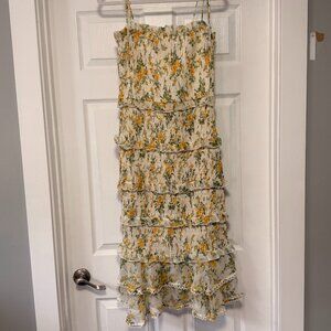 Yellow and green floral dress